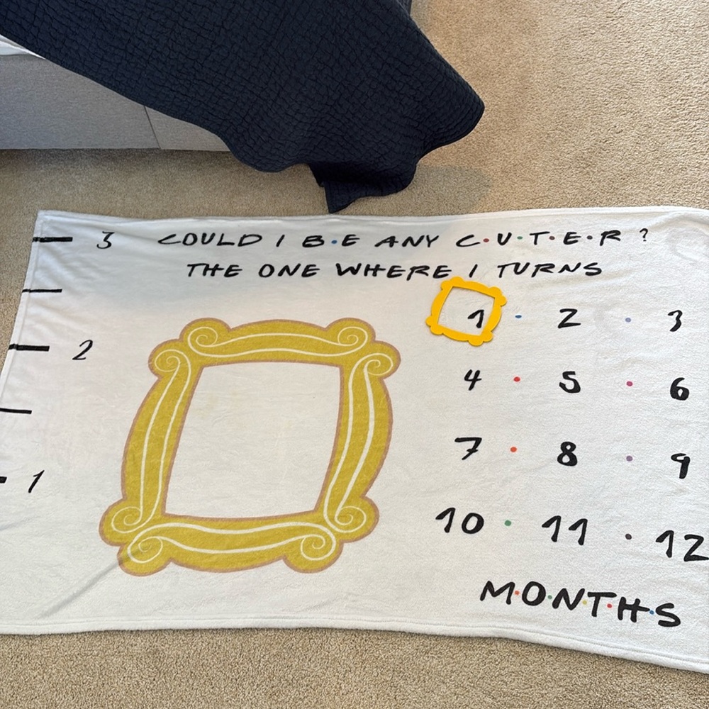Baby 1st year photo blanket-Friends inspired